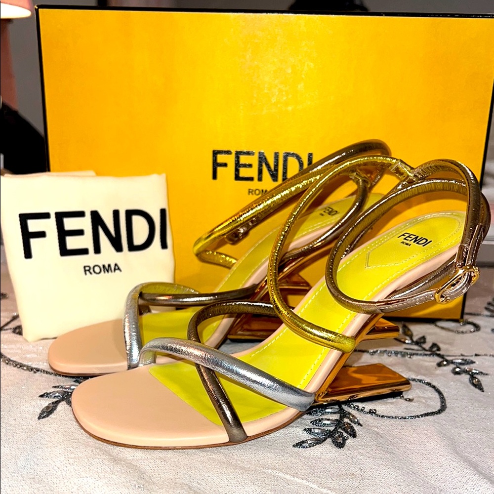 Fendi Sandals “Fendi First” With F Heels